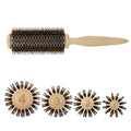 Wholesales Boar Bristles Nylon Wood Curly Hair Styling Brush Factory Recommend Round Hair Brush Hair Styling Tool