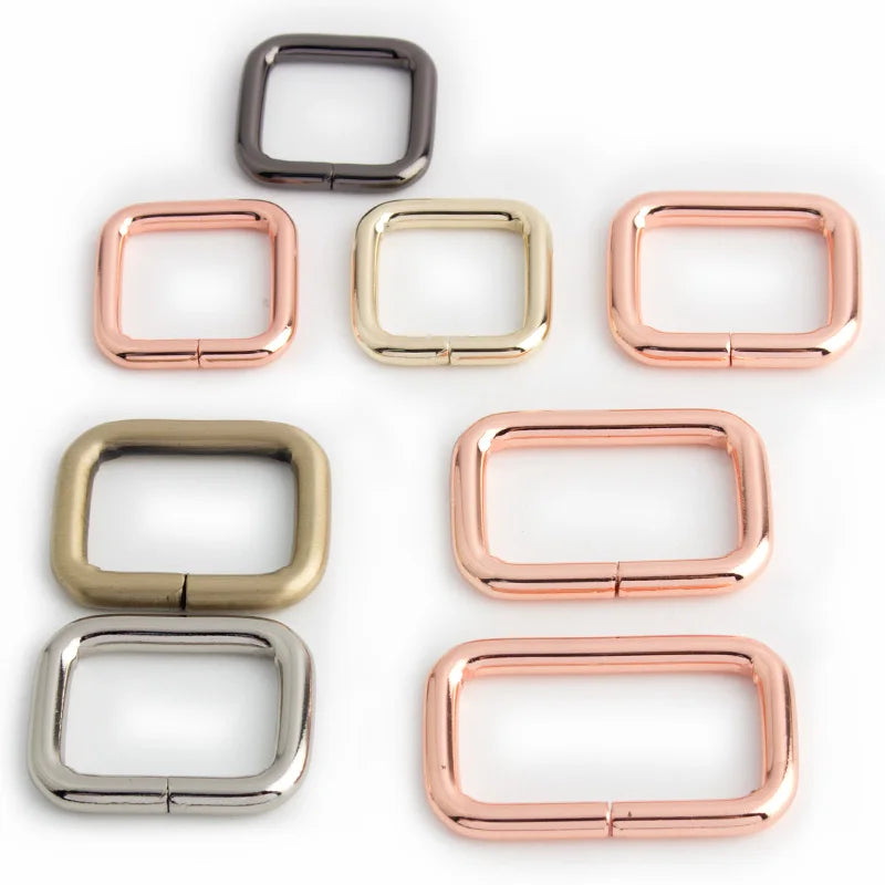 Nolvo World 20-25-33-39mm Dog Leash Ring Clothes Bag Metal Wire Formed Rectangle Buckle Square Ring