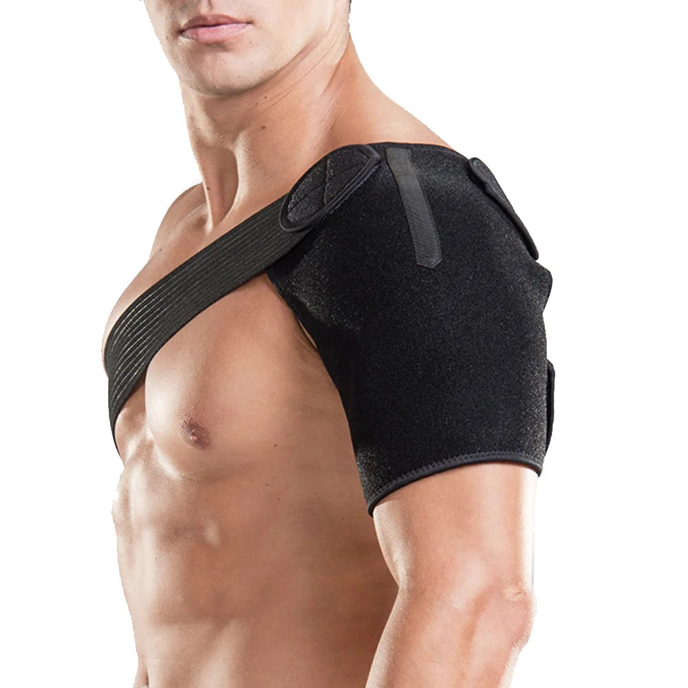 Elastic Single Shoulder Support Back Brace Guard Strap Adjustable Arm Strap Wrap Belt Band Pad Shoulder for Gym