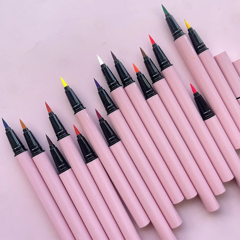 Wholesale Private Label Waterproof Eyeliner Pencil Custom You Logo Color Eyeliner Black Tube and Pink Tube Available