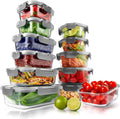 Glass Food Storage Containers with Lids 36oz Glass Meal Prep Containers Reusable Glass Bento Boxes for Adults