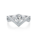 Engagement Wedding Jeweler 1carat Moissanite Diamond Ring S925 Silver Ladies Wedding Diamond Moissanite Eternity Ring for Girls