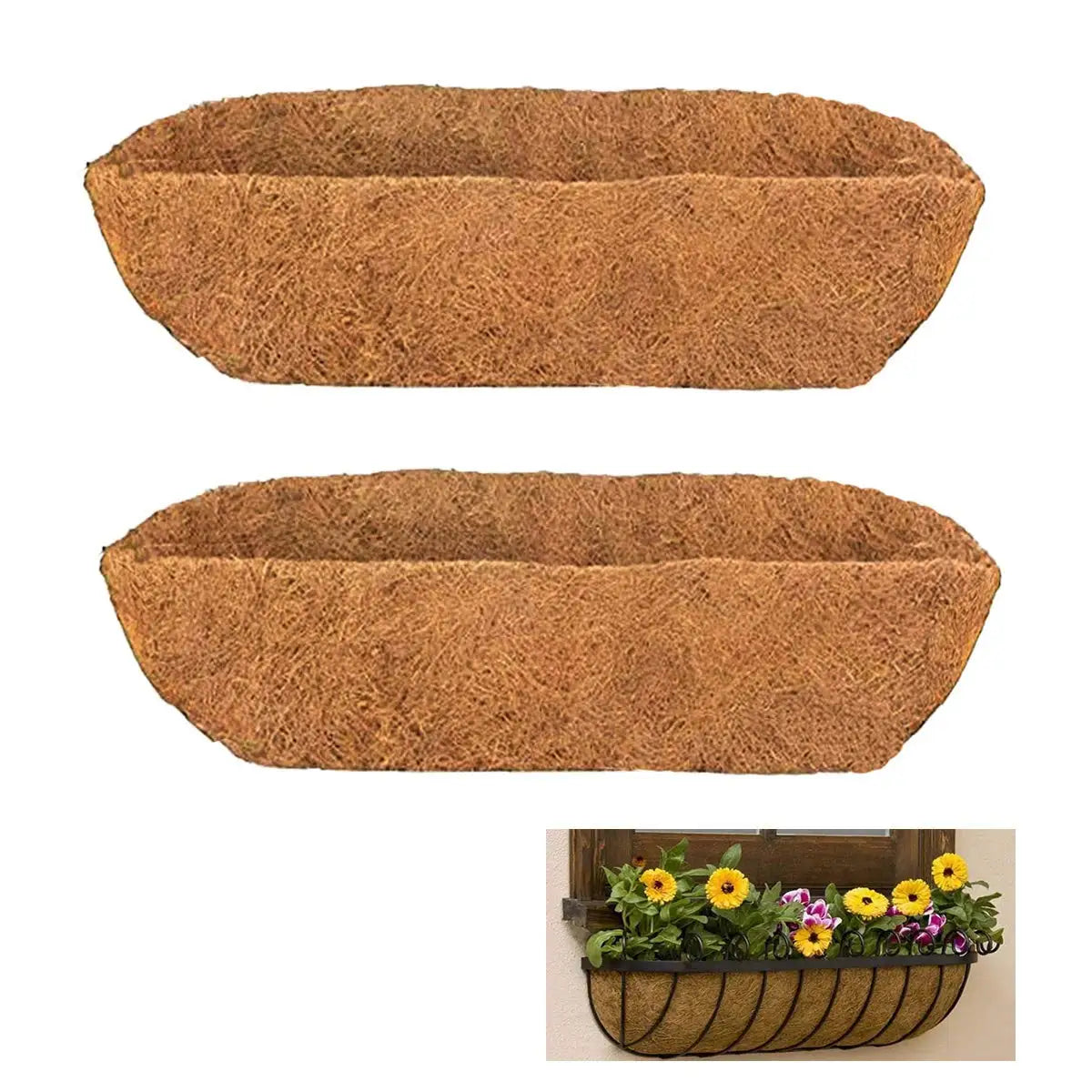 C76 Balcony Garden Decor Sturdy 100% Natural Coco Liner Replacement Hanging Basket Liner Wall Basket Shape Coco Liner