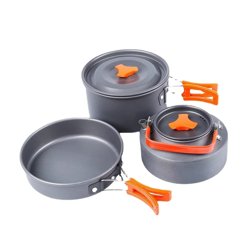 IRONDONKEY Selling 2-3 Person Camping Cookware Outdoor Picnic Tableware Camping Cookware