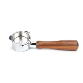 Stainless Steel Replacement Wooden 51/54 Bottomless Portafilter Basket Espresso Machine Accessory Coffee Bottomless Portafilter