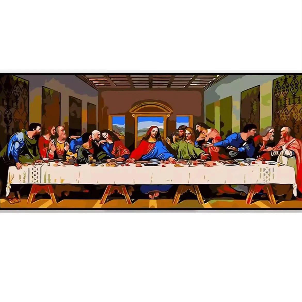 Painting by Number Kit Famous Painting Series the Last Supper Unframed Aesthetic Ambience Home Art DIY Decorative Paintings