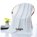 100% Cotton Luxury Hotel Towels Custom logo Bath Towel White Towels With logo