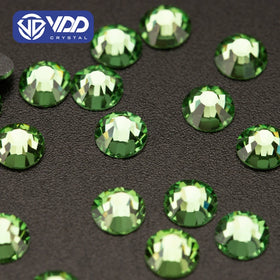 VDD 019 Peridot SS3-SS50 Glass Rhinestones Crystal Non Hotfix Flatback Glitter for Stones Decorations Crafts Accessories