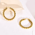 HIH Fashion Trendy Stainless Steel 18K Gold PVD Jewelry Huggie Earrings for Women with Third Party Appraisal
