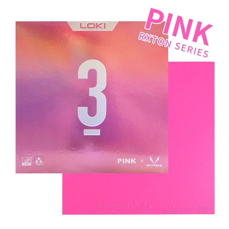 LOKI New ITTF Approved Blue and pink Table Tennis Rubber for Ping Pong Paddle and Blade