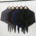 New Design Wholesale Woman Crinkle Scarf Solid Color Hijab Square Pleated Chiffon Shawl Square Scarf