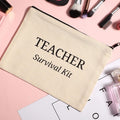 Teacher's Gifts Custom Pencils Bags Teacher Survival Kit Canvas Stationary Pouch