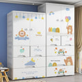 60cm Baby Storage Cabinet 3/4/5 Layer Plastic Drawer Wardrobe Cartoon Children Clothes Toy Organizer With Lock