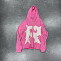 Custom LOGO Wholesale Full Face Zip up Blank Rhinestone Men Sweater Jacket Coat Men's Zip Hoodie With Zipper