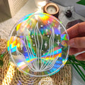 100+Design Prismatic Vinyl Window Prism Cling Film Decals Rainbow Maker Suncatcher Sticker Custom Sun Catcher Sticker