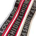 Manufacturer Low Price Elastic Rhinestone Fabric Stretch Trim Hot Drilling Letters Print Decorative Elastic Band