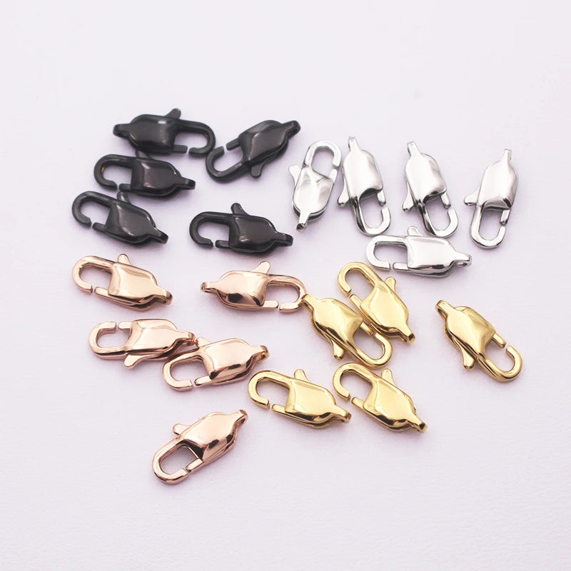 316L Stainless Steel Jewelry Clasps Lobster Clasp for DIY Bracelet Necklace Jewelry Chain