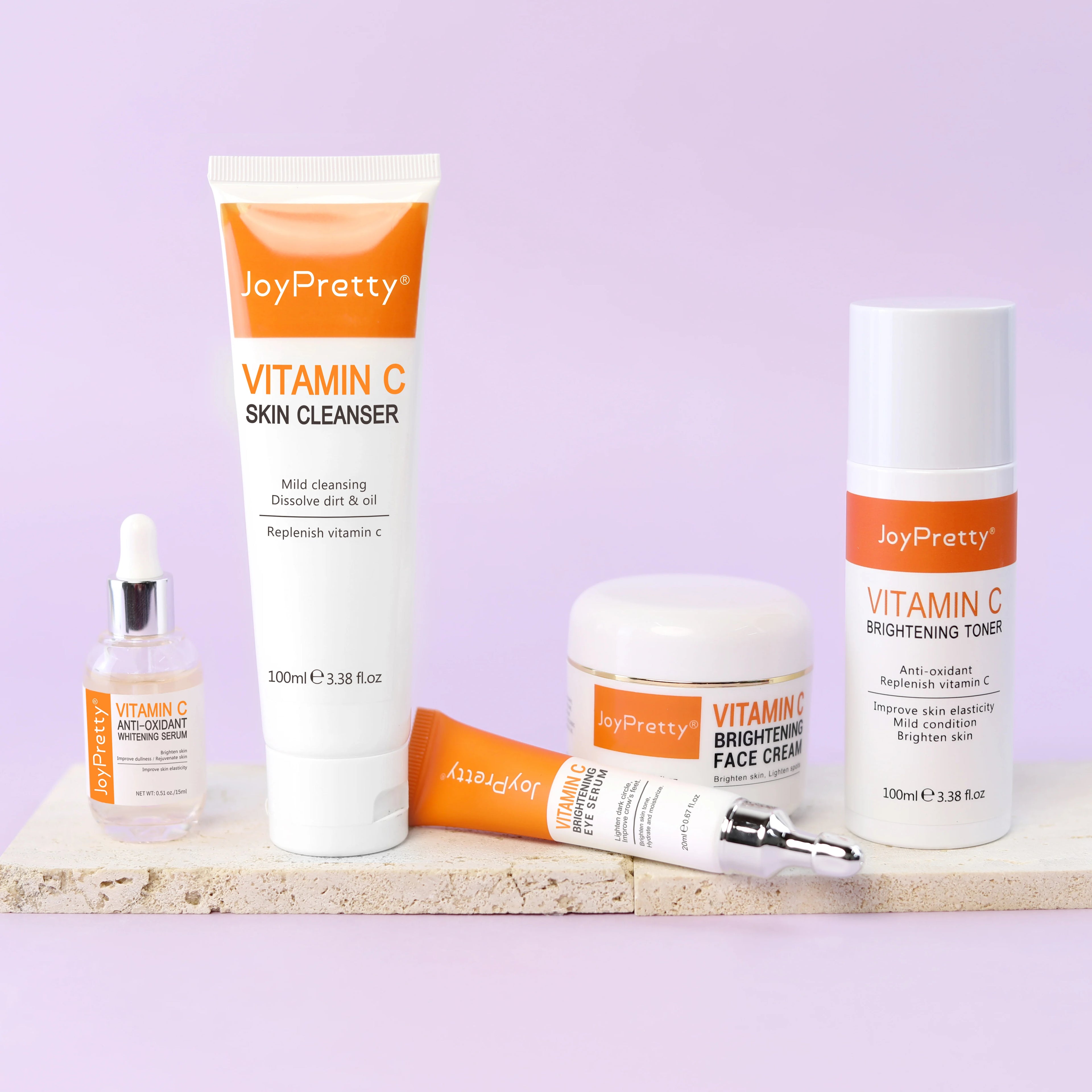 Korean Organic Collagen Skin Care Set Anti Age Face Hydrating Moisturizer Whiten Vitamin C Cream
