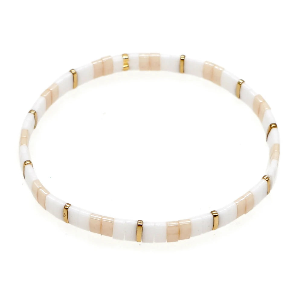 Go2BoHo Wholesale Women's Fashion Jewelry Miyuki Tila Glass Seed Bead Handmade Beaded Bracelet for Women Teens Gift 2021 Trend