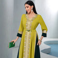 Dubai Luxury Embroidered Ladies Robe Elegant Middle Eastern Arab Kaftan Patchwork Rhinestone Muslim Abaya Dress