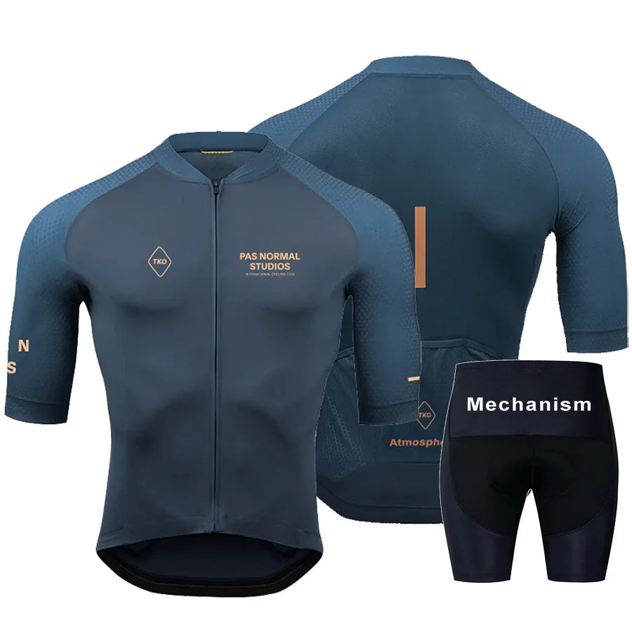 GZQY-2259 PAS Cycling Suit Summer Men and Women Overalls Shorts Cycling Short Sleeve Set Road Bike Cycling Suit