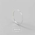 Simple Dainty Minimalist Women Jewelry Single Sterling Silver Finger Band Ring