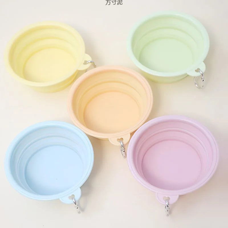 Hot Sale Manufacture Customized Silicone Collapsible Pet Feeding Bowl Silicone Portable Foldable Dog Water Bowls