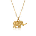 Milskye Spirit Engagement Jewelry for Women 925 Silver 14k Gold Plated Elephant Bohemian Necklace