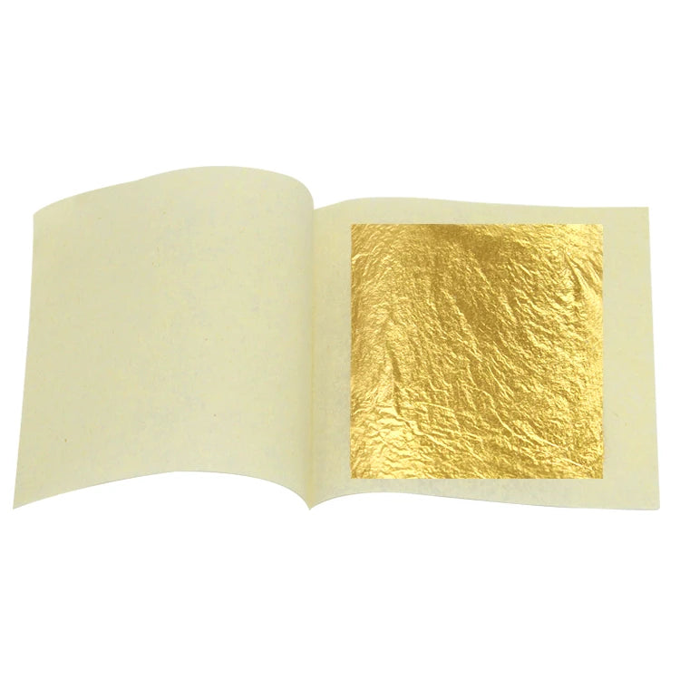 24K Genuine Gold Leaf Sheet 4.33*4.33cm Pure Gold for Cake Chocolate Ice Cream Decoration Plated Metal Medal