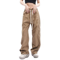 Nylon Pants Men Plus Size American Retro Original Fold Boot Out  Casual  Pants