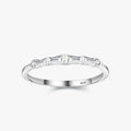 Ailmay Top Quality Real 925 Sterling Silver Fashion Simple Stackable Trapezoid CZ Rings for Women Fine Jewelry New Style