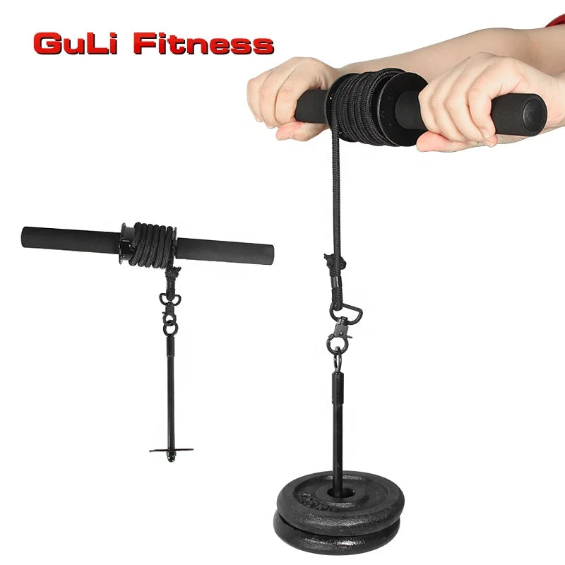 GuliWorkout Heavy Duty Steel & Foam Wrist Forearm Roller Blaster Arm Trainer Blaster Unisex Rope Length 110cm Wear-Resistant MegaBDM
