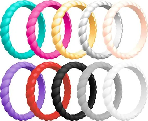 Wholesale Silicone Wedding Ring Custom Size 6-16 Rubber Finger Ring Top Grade Silicone Ring for Women