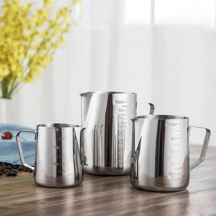 2L Stainless Steel Latte Espresso Coffee Frother Metal Milk Frothing Pitcher and Jug