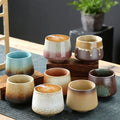 Wholesale OEM Small Retro Style Porcelain Coffee Cup for Matcha Latte