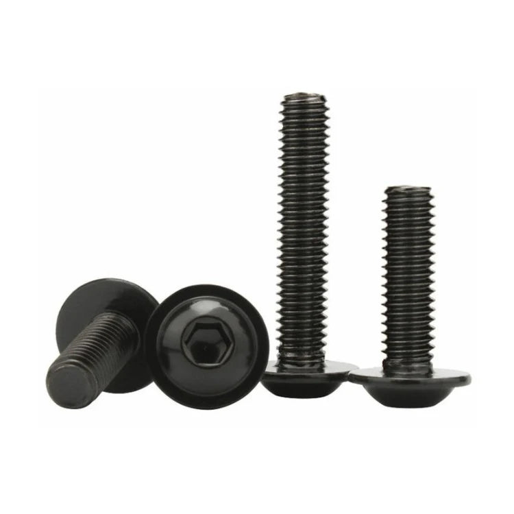 ISO7380-2 Stainless Steel Black Zinc Philip Flanged Button Head Hex Socket Machine Screw with Collar