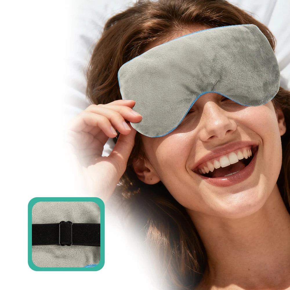 New Design Eye Fatigue Relief Soft Thermal Warm Eye Relaxation Sleep Mask Microwave Heated Steam Silicone Gel Bead Eye Mask