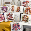 Casual Single-shoulder Beach Handbags Tutorial Cross-border Trendy Cartoon Gifts Shopping Bag Canvas Tote Bag