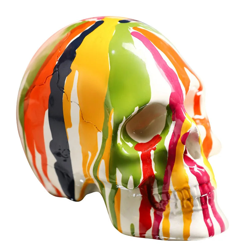 Cool Creative Skulls Water Drop Color Human Head Sculpture Home Ornaments Coffee Restaurant Decorations Skulls
