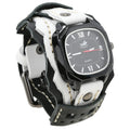 DPANCO New Design Double Layer Genuine Leather Bracelets Quartz Watches Punk Rock  Watch for Men and Women