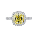 Xingyue 1carat Round Brilliant Cut Moissanite Jewelry 925 Sterling Silver Yellow Moissanite Engagement Ring for Women