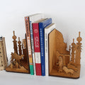 Children'S Day Gift Saudi Arabia Book Files 3D Unfinished Wooden Bookends Book Stand Holder