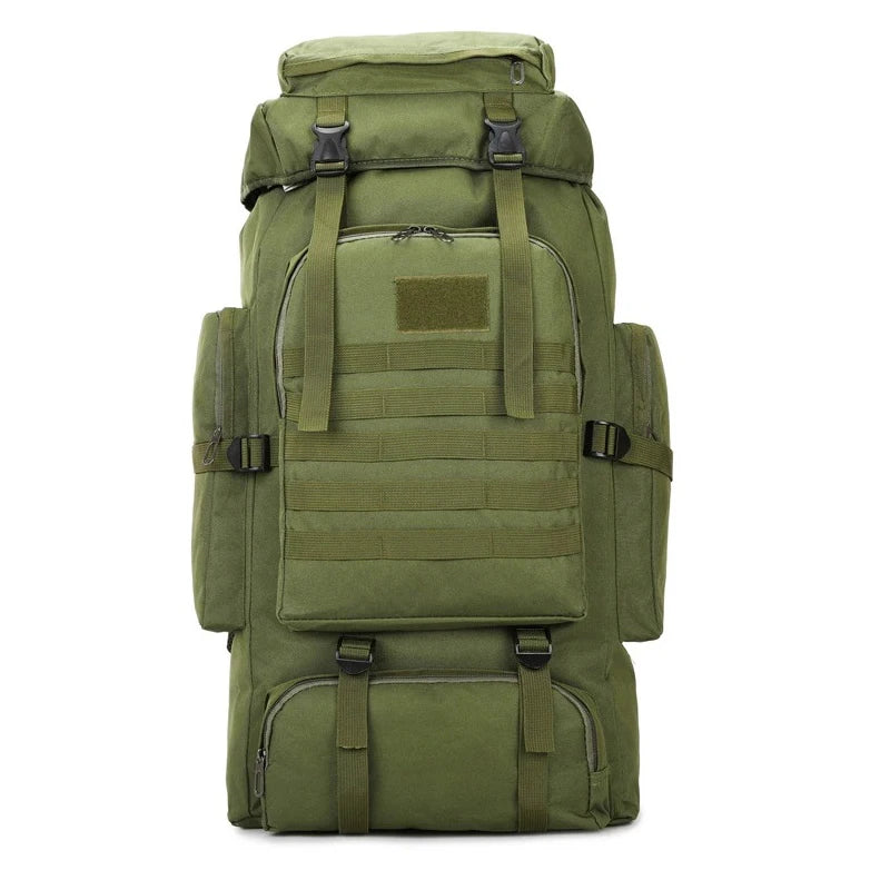 80L Waterproof Camo Tactical Backpack Travel Rucksack Outdoor Sports Climbing Bag Hiking Backpack