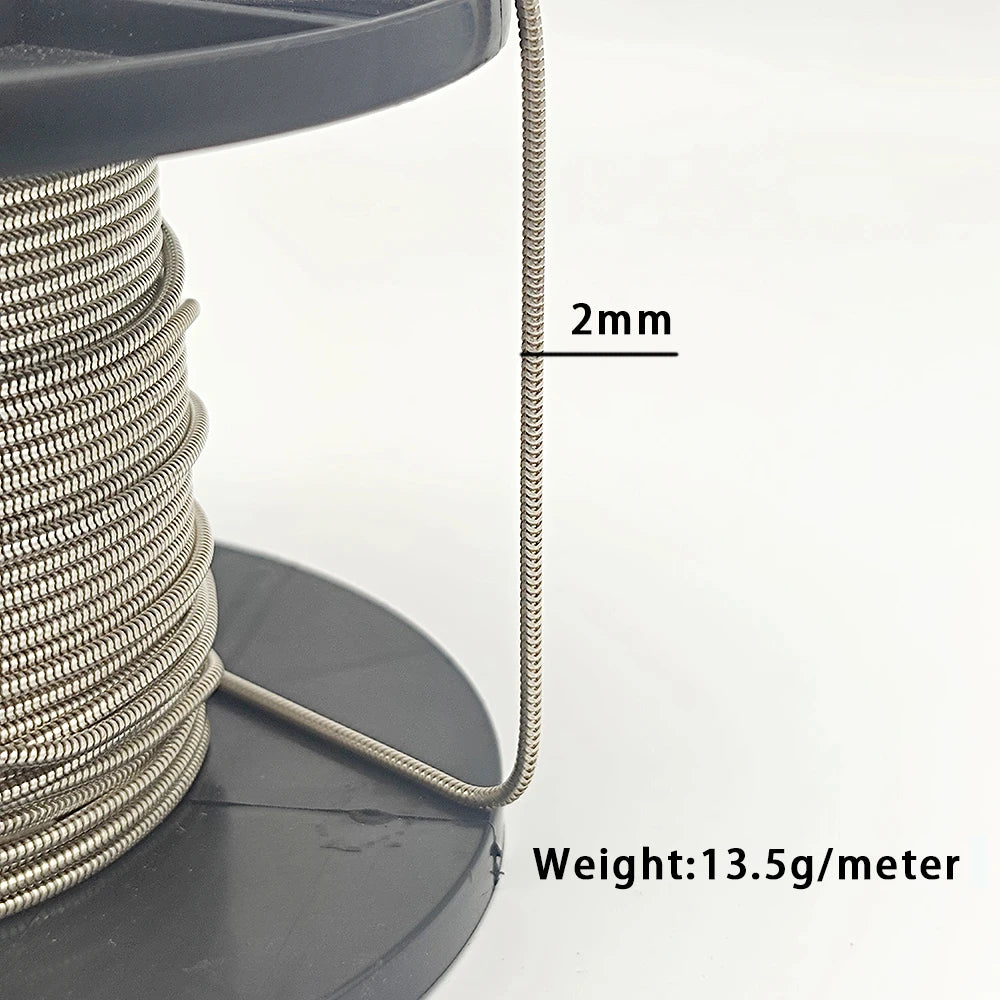 2mm Custom High Quality Sterling Simple Slim Snake Chain Silver Necklace for Women Bracelet Jewelry