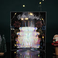 New Birthday Glitter Cake Folding Greeting Card Birthday 3D Greeting Card Wholesale