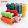 Factory Direct Wall Decoration Diy Hand-woven Rope 100% Natural Cotton White Tassel Rope Twisted Rope