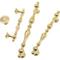Antique Vintage American Solid Brass Carved Drawer Handle Pull Elegant Cabinet Furniture Hardware for Kitchen Wardrobe Dresser