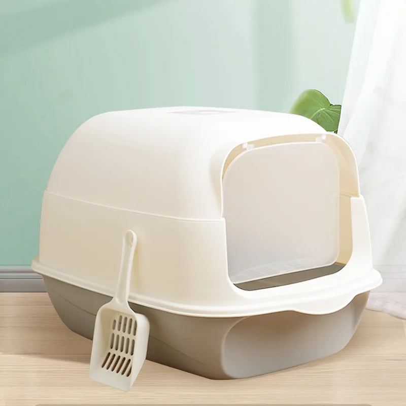 Wholesale Pet Cleaning Automatic Cat Toilet Products Plastic Large Space Box Closed Cat Litter Box Cat Litter Trays 10 - 1999 Pi