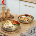 Factory 304 Stainless Steel  Mixing Bowls Luxury Food Grade 24CM Salad Bowl Vegetables and Fruit Basin Household Kitchenware