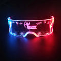 2022 New Fashion Led Glasses Technology Futuristic Cyberpunk Luminous Party Light up Sunglasses